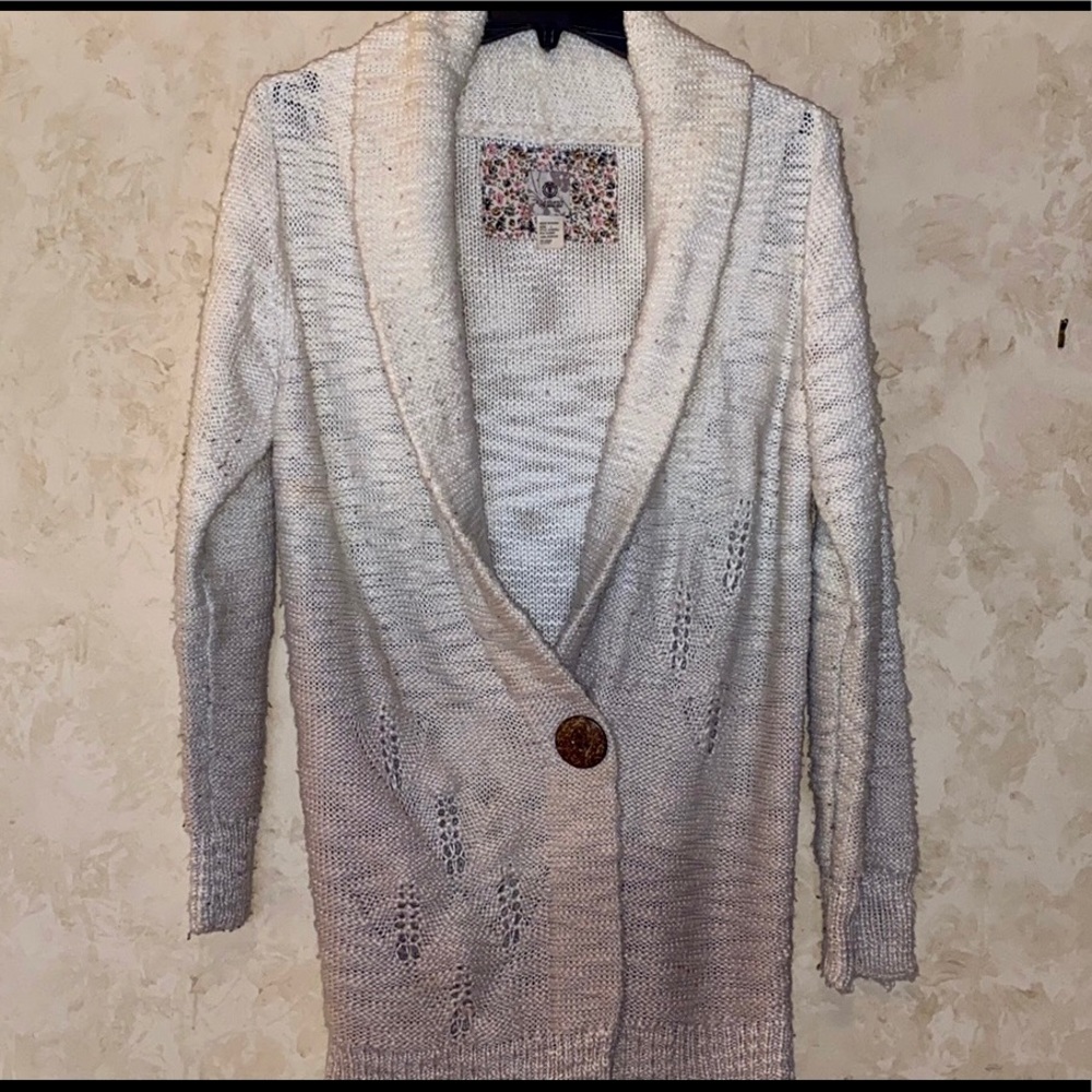 Ombré Cable Knit Cardigan